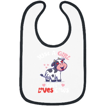 Discover Just A Girl Who Loves Cows Cute Strawberry Cow Cowgirls Print 8 Bibs
