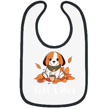 Discover Beagle Fall Vibes Funny Dog Pumpkin Spice Latte Bibs