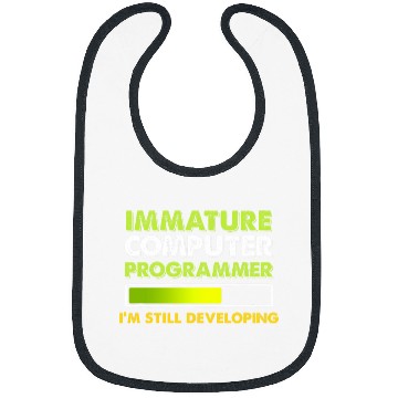 Discover Immature Computer Programmer Programming Expert Graphic Bibs