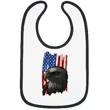 Discover American Bald Eagle Independance American Flag Eagle 21 Bibs