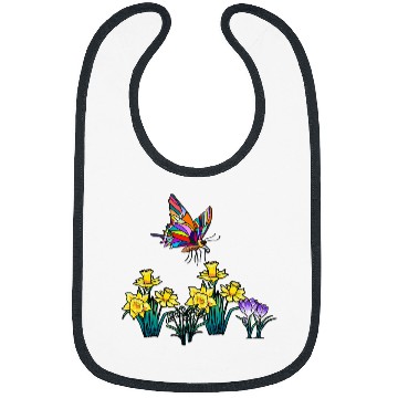 Discover Easter Spring Daffodil Crocus Butterfly Children Bibs