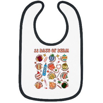 Discover Dermatology nurses Christmas Balls 12 Days Of Funny Dream Bibs