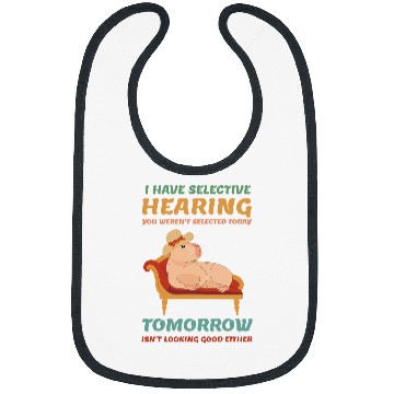 Discover Fancy capybaras Lover Tee Kid Funny Selective Hearing Capy Bibs