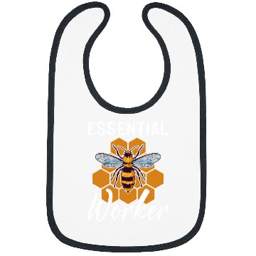 Discover Funny Beekeeping Beekeeper Honey Bees Essential Worker Bee Bibs