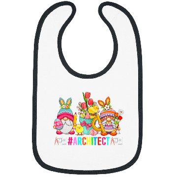 Discover Architect Easter Day Bunny Gnomes With Chicks Hunting Eggs Bibs