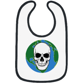 Discover Skeletons Skulls Planet Earth Background with Skull Bibs