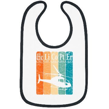 Discover Helicopter Periodic Table Elements Aviation Helicopter Pilot 3 Bibs