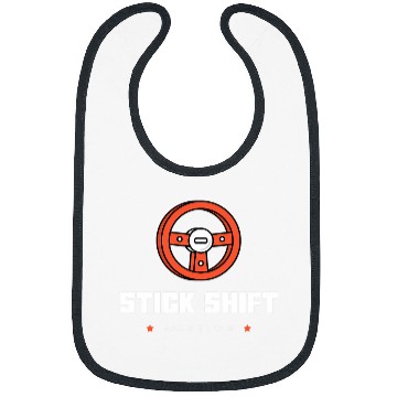 Discover Funny Manual Transmission Car Racing Stick Shift Design Bibs