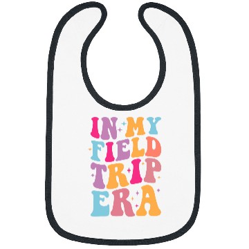 Discover In My Field Trip Era Hippie Teacher Students Retro Groovy Bibs