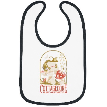 Discover Aesthetic Frog Toad Mushroom Cottagcore Bibs