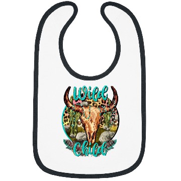 Discover Skeletons Skulls Leopard Boho Bull Skull Cactus Wild Child Western Country Skull Bibs
