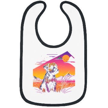 Discover Retro Aesthetic Border Terrier dog 10 Bibs