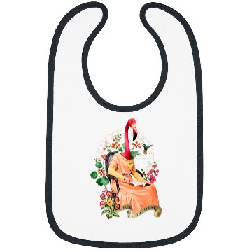 Discover FANCY ART READING DRESSED FLAMINGO Bibs