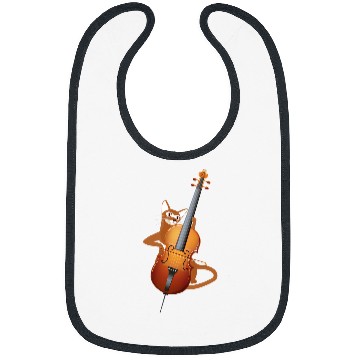 Discover Cello Cat Orchestra Classical Music Strings Cellist Bibs