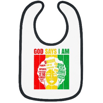 Discover Black Girl God Says I Am Black Melanin Pride History Month 8 Bibs