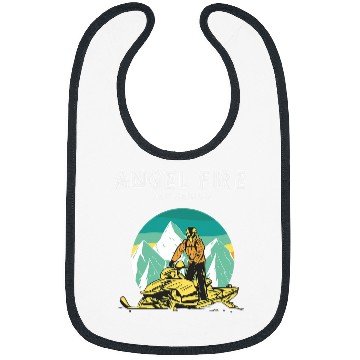 Discover Angel Fires New Mexico Retro Snowmobile and Mountains Bibs