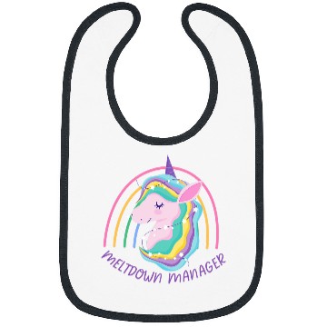 Discover Daycare Provider Funny Meltdown Manager Teacher Appreciation Bibs