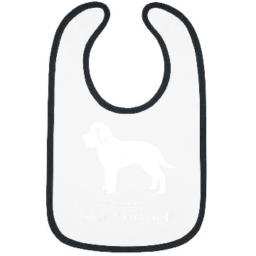 Discover Schnoodle Dog White Silhouette Bibs