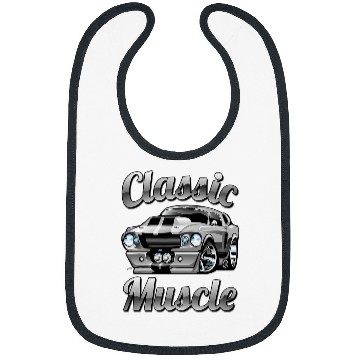Discover Classic Muscle Car Hot Rod Cartoon Bibs
