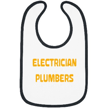 Discover Electrical Worker Plumbers Hero Lineman Funny Electrician Bibs