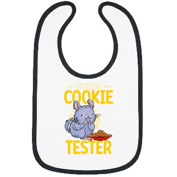 Discover Funny Official Cookie Tester Baker Chinchilla Lover Bibs