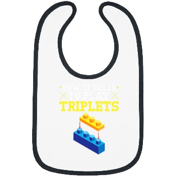 Discover Funny Drummer Brick Builder Triplets Quote Drum Technique Drumline Bibs