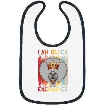 Discover I Am Black Excellence Melanin Queen African American Bibs