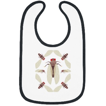 Discover Cicada Design Eastern US Brood X Invasion 2Cicadas Bibs