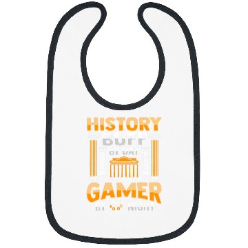 Discover History Teacher Gamer Design for History Buff Historian Bibs