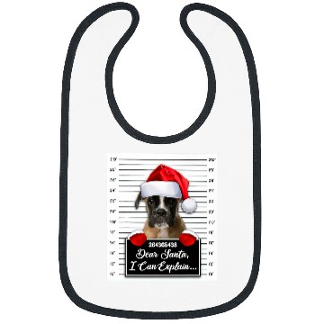 Discover Boxer Pet Dear Santa I Can Explain Funny Christmas Boxer Xmas Bibs