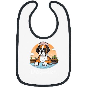 Discover Boxer Pet Dogsen Funny Hot Spring Bibs