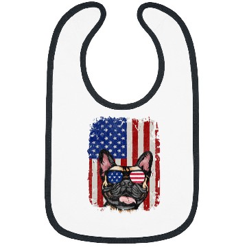 Discover American Flag French Bulldog 2 Bibs
