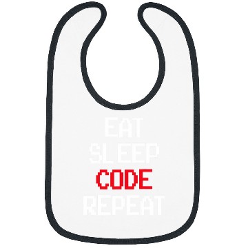 Discover Eat Sleep Code Repeat Coding Coder Programmer Software Dev Bibs