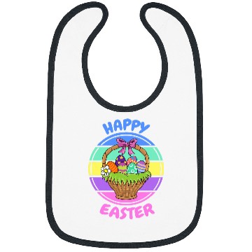 Discover Happy Easter Egg Basket Bibs