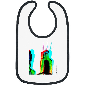 Discover Chicago Willis Tower Sears Tower Color Prism Bibs