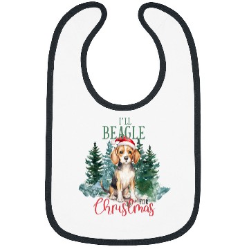 Discover Christmas Santa Claus Gift Idea Funny Dog Beagle Bibs