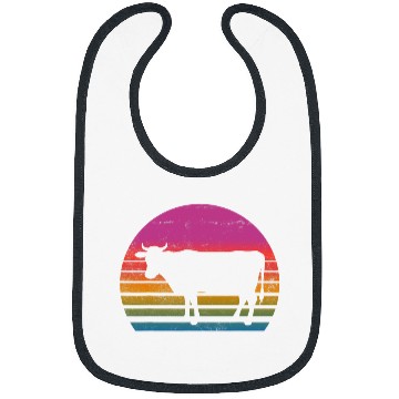 Discover Cow Lover 80s cow Bibs