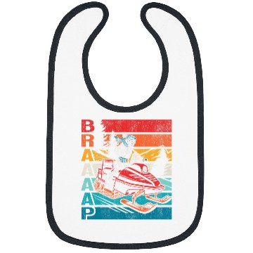 Discover Braap Retro Snowmobiling Skeleton Bibs