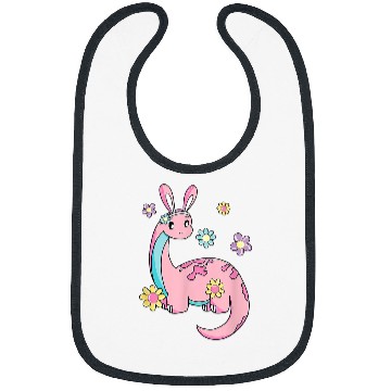 Discover brontosaurus bunny ears egg easter day dinosaur dino boys Bibs
