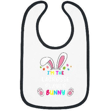 Discover Sport Lacrosse Gift Im The Lacrosse Player Bunny Ears Easter Day Bibs