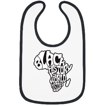 Discover Black History is World History Africa Continent Map Shape Bibs