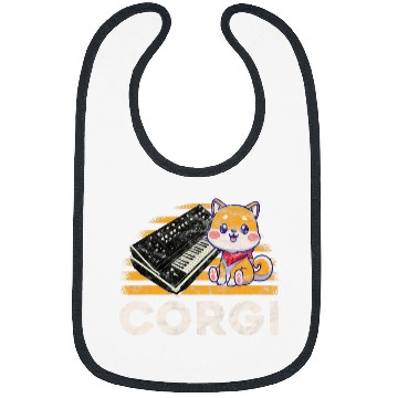 Discover Corgi Keyboard Analog Dog Synthesizer Bibs
