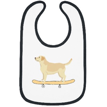 Discover Funny Labrador Skateboarding Dog T Gift Bibs