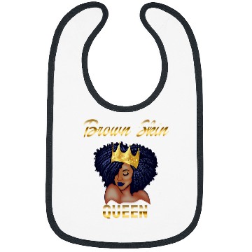 Discover Brown Skin Queen Afro Pride Bibs
