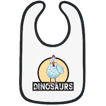 Discover I Raise Tiny Dinosaurs Chicken Silhouette Farmer Pets 22 Bibs