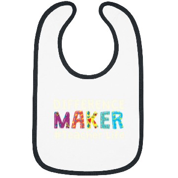 Discover Difference Maker Teacher Life School Student Teachers Bibs