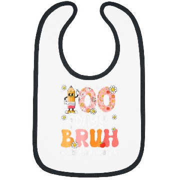 Discover Groovy 100 Days Bruh Pencil Substitute Teacher Student Bibs
