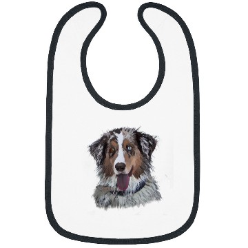 Discover Border Collie Pet Sweet Border Collie Dog Design Bibs