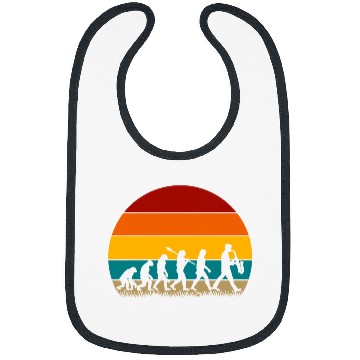 Discover Funny Saxophone Retro Saxophone Evolution Bibs