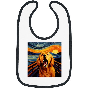 Discover Golden Retriever Pet The Scream For Dog Mom Bibs